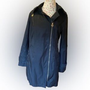 Michael Kors Black Hooded Rain Jacket